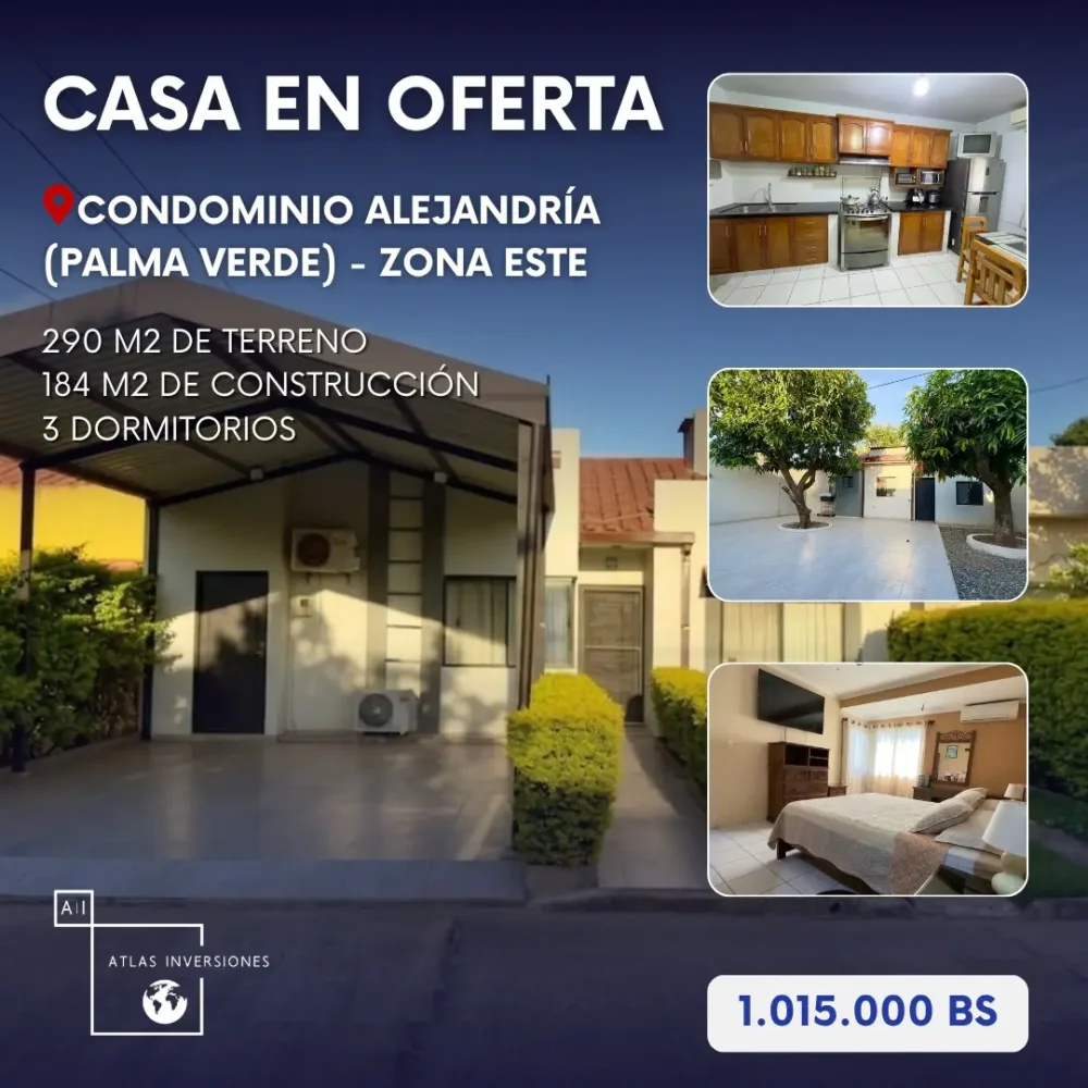 Casa en venta en Cond. Alejandría Zona Este