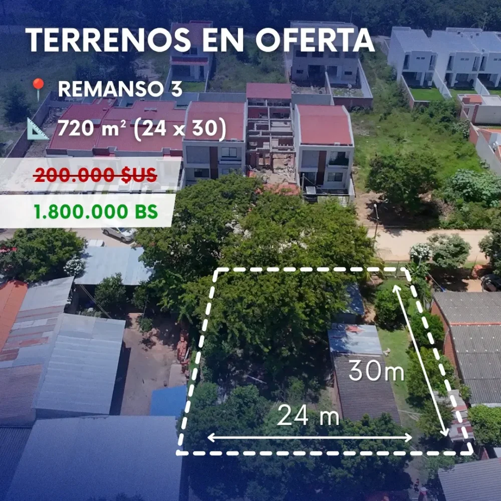 Terreno de 720 m² en Zona Norte – Remanso 3