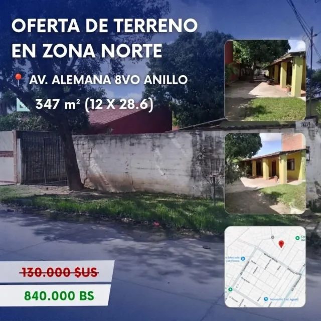 Casa a Precio de Terreno en Zona Norte con 12 m. de Frente